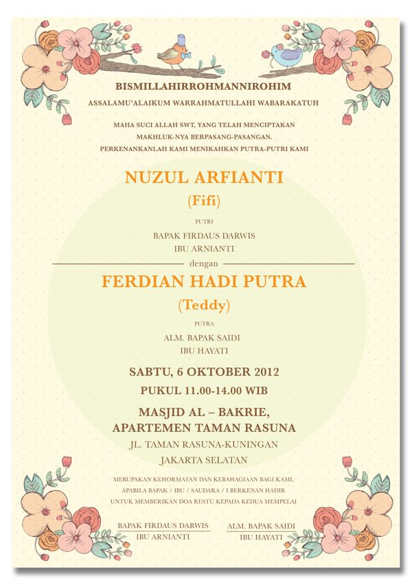 Detail Contoh Undangan Wedding Nomer 10