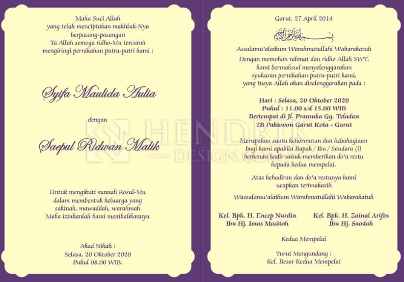 Detail Contoh Undangan Wedding Nomer 17
