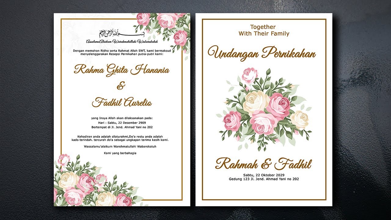 Detail Contoh Undangan Wedding Nomer 20