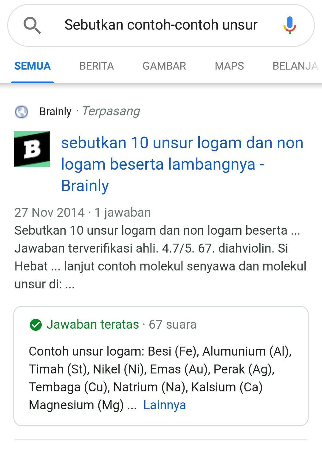 Detail Contoh Unsur Non Logam Nomer 36