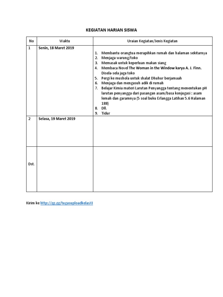 Detail Contoh Uraian Kegiatan Nomer 2