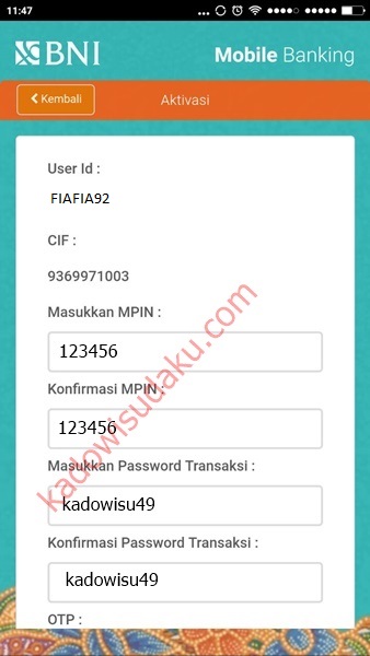 Detail Contoh User Id Bni Nomer 22