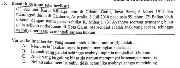 Contoh Variasi Kalimat - KibrisPDR