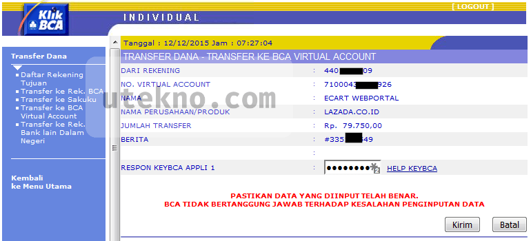 Detail Contoh Virtual Account Nomer 20
