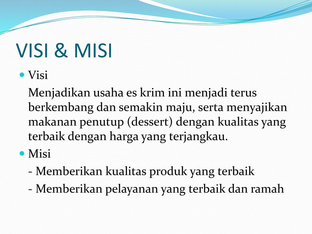 Detail Contoh Visi Dan Misi Perusahaan Makanan Nomer 13