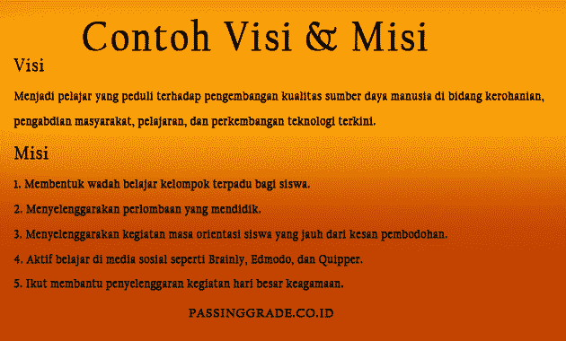 Contoh Visi Dan Misi Pribadi - KibrisPDR