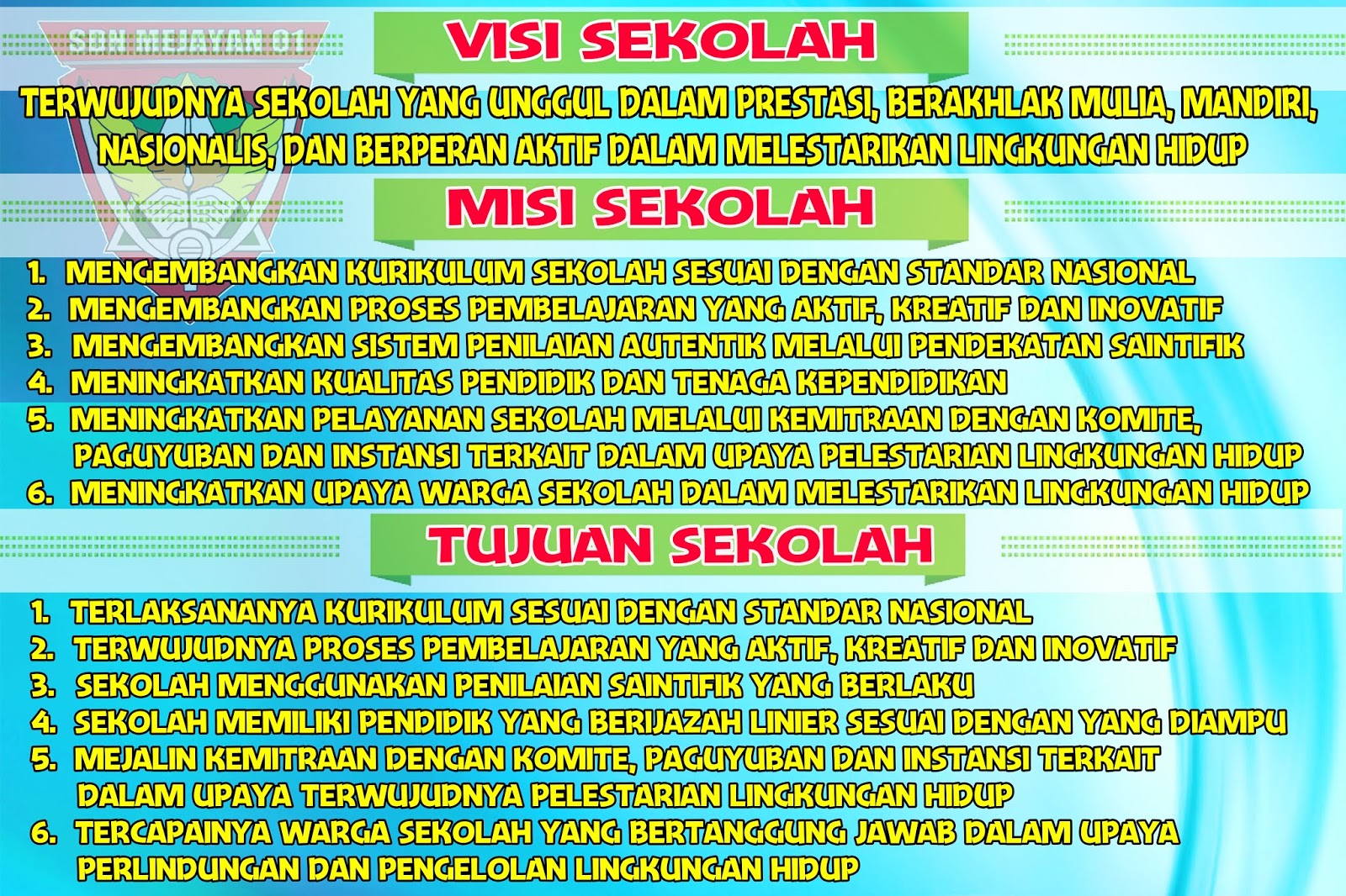 Detail Contoh Visi Misi Sekolah Dasar Nomer 15