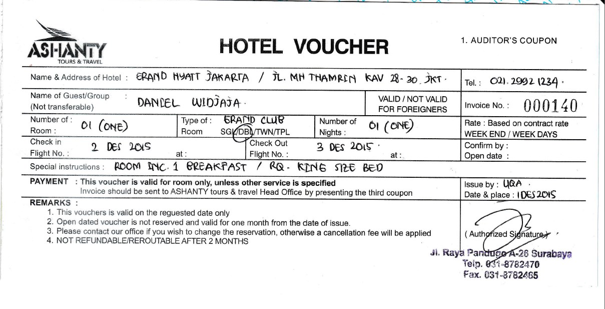 Detail Contoh Voucher Hotel Nomer 29