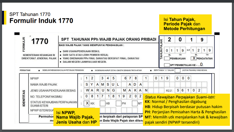 Detail Contoh Wajib Pajak Nomer 10