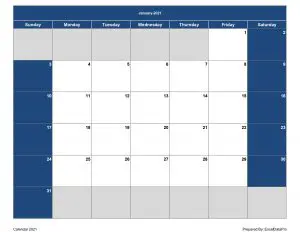 Detail Januar Kalender 2021 Nomer 4