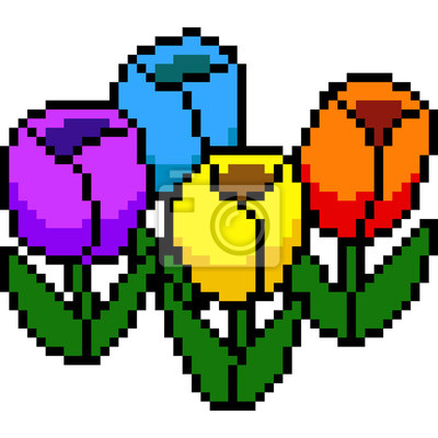 Detail Pixel Art Blume Nomer 4
