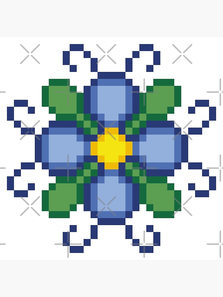Detail Pixel Art Blume Nomer 8