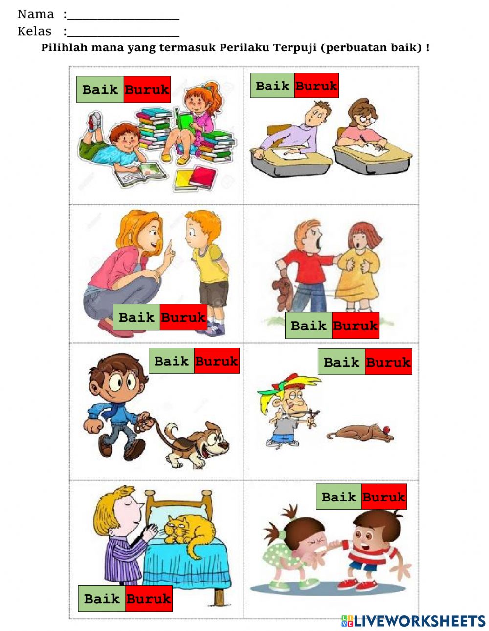 Gambar Perbuatan Baik Dan Buruk - KibrisPDR