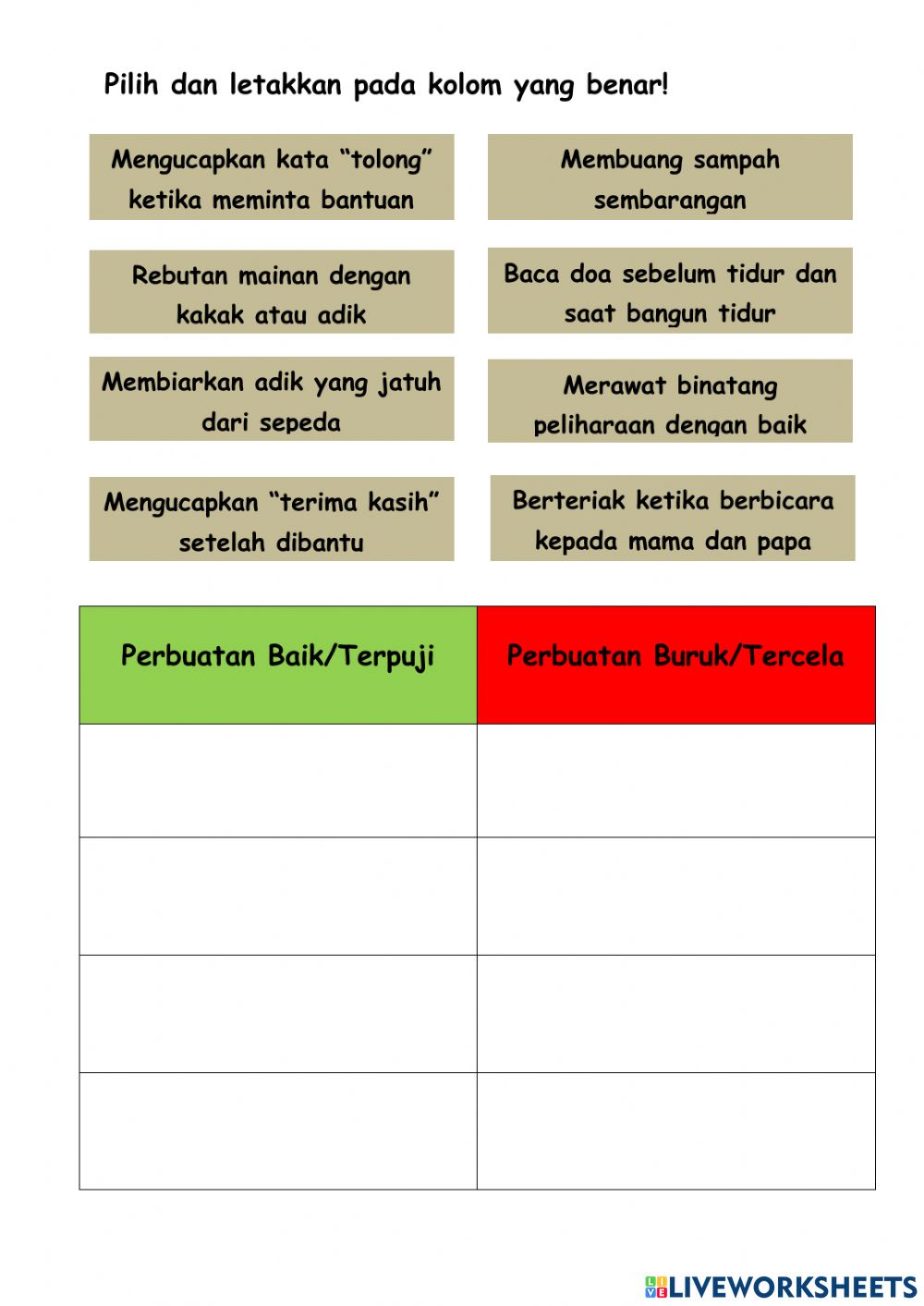 Detail Gambar Perbuatan Baik Dan Buruk Nomer 17