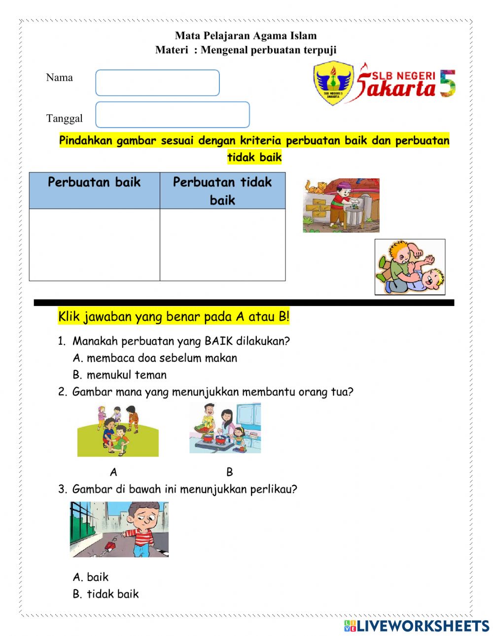 Detail Gambar Perbuatan Baik Dan Tidak Baik Nomer 13