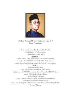 Detail Gambar Perdana Menteri Malaysia 1 Nomer 10