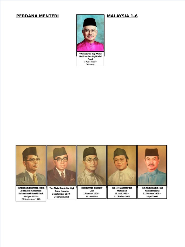 Detail Gambar Perdana Menteri Malaysia 1 6 Nomer 12