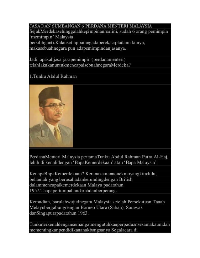 Detail Gambar Perdana Menteri Malaysia 1 6 Nomer 13