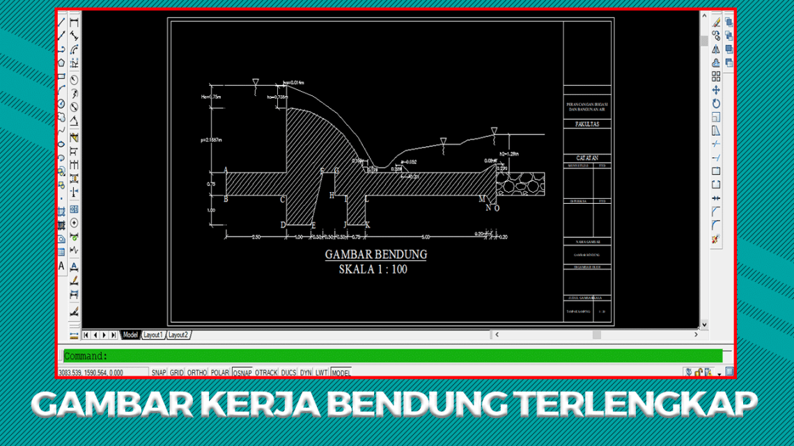 Detail Gambar Perencanaan Bendung Nomer 28