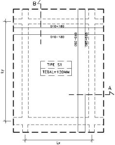 Detail Gambar Perencanaan Pelat 2 Arah Nomer 34