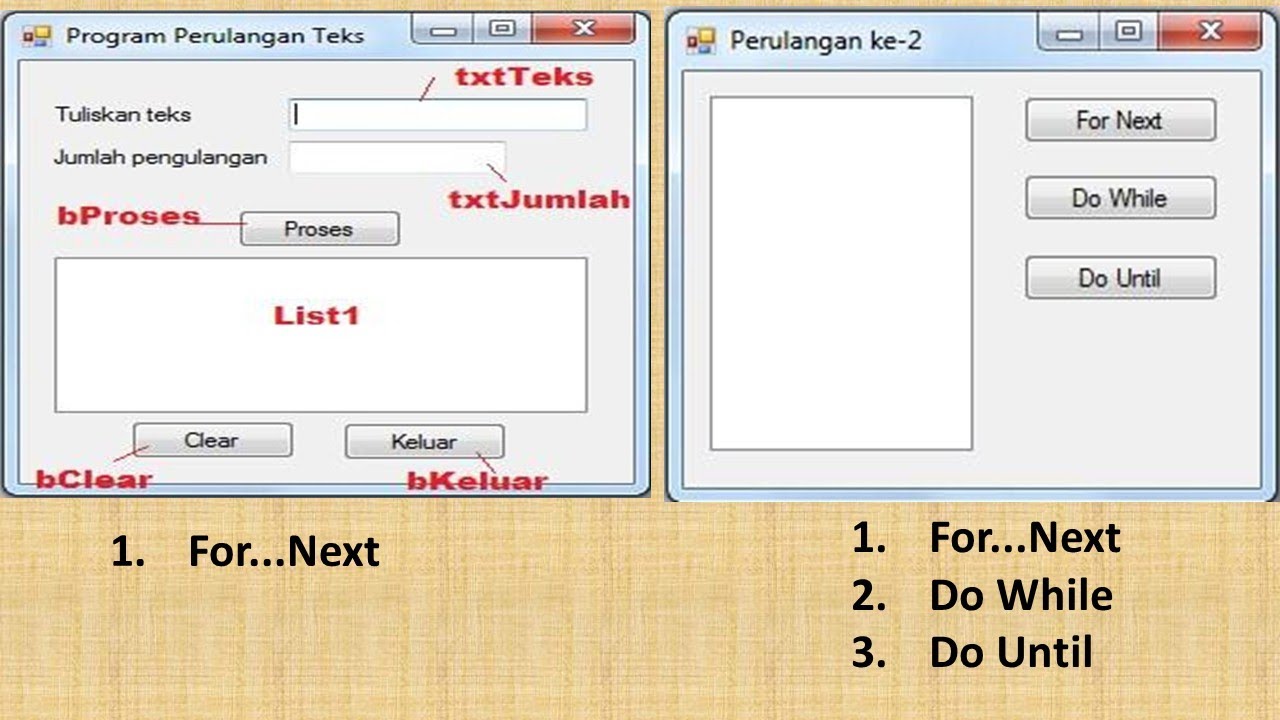 Detail Gambar Perintah For Vb Nomer 2