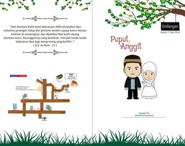 Detail Gambar Pernikahan Islami Kartun Nomer 33