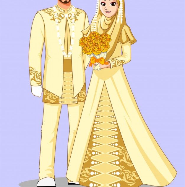 Detail Gambar Pernikahan Muslim Karikatur Nomer 26