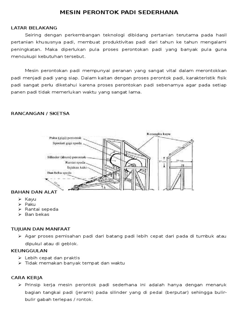 Detail Gambar Perontokan Padi Menggunakan Teknologi Seederhana Nomer 31