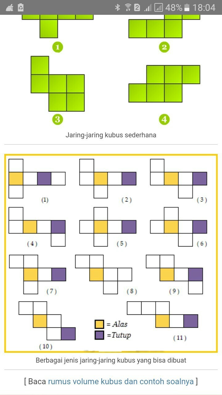 Detail Gambarlah Minimal 4 Jaring Jaring Kubus Nomer 11