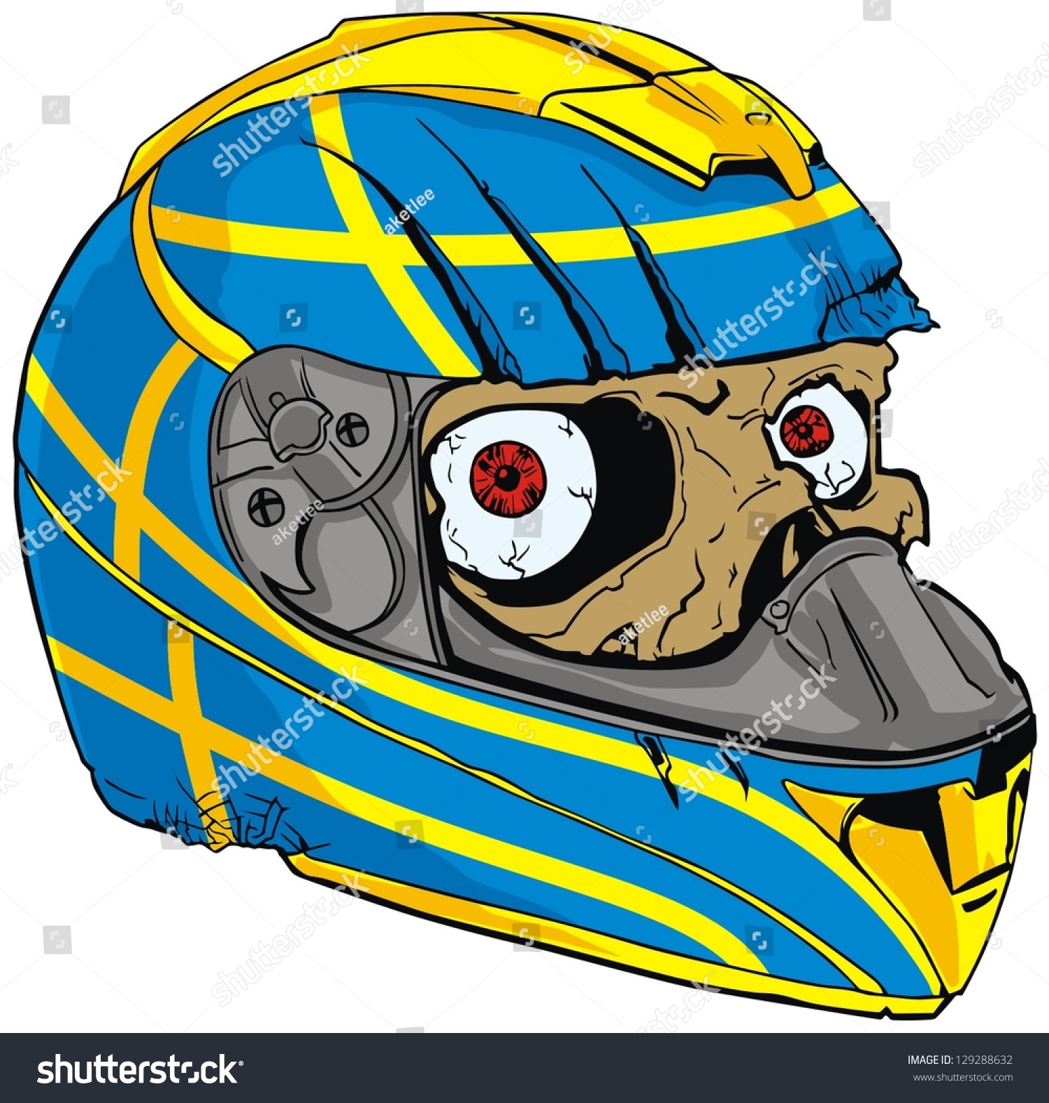 Detail Animasi Helm Full Face Nomer 39