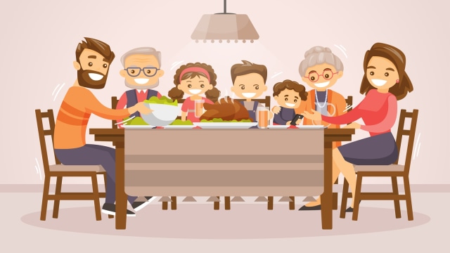 Detail Animasi Makan Bersama Keluarga Nomer 13