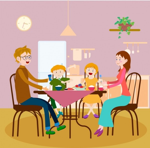 Detail Animasi Makan Bersama Keluarga Nomer 34