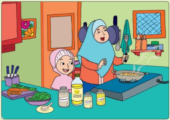 Detail Animasi Memasak Didapur Gambar Kartun Keluarga Lagi Makan Nomer 2