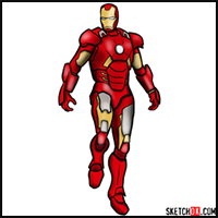 Detail Iron Man Flying Drawing Nomer 5