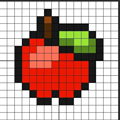 Detail Apfel Pixel Art Nomer 2