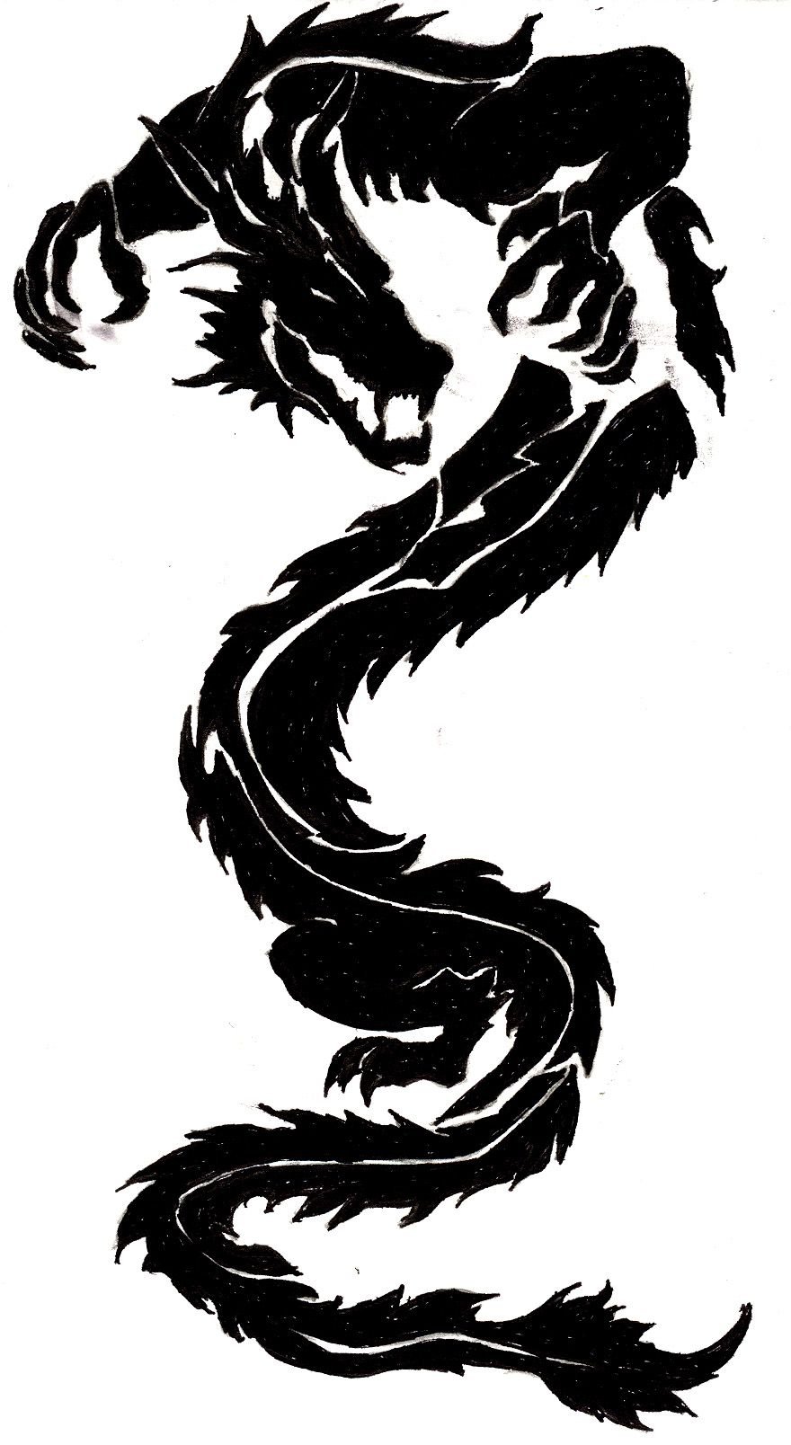 Detail Chinesischer Drache Tattoo Frau Nomer 8