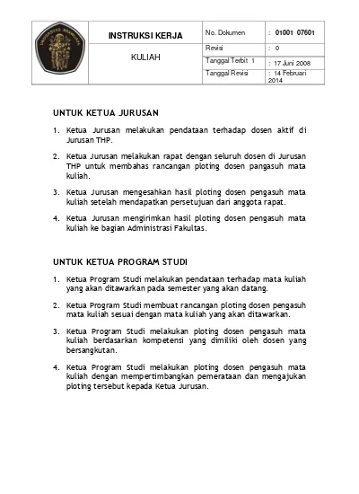 Detail Contoh Work Instruction Nomer 12