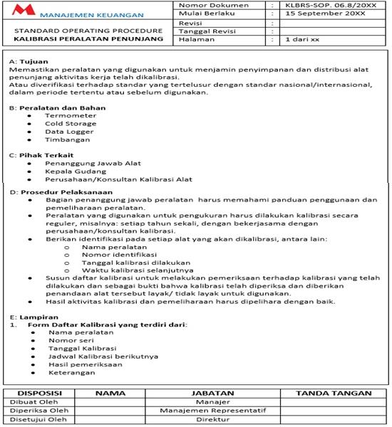 Detail Contoh Work Instruction Nomer 17