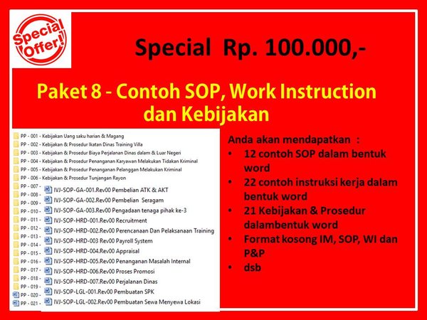 Detail Contoh Work Instruction Nomer 22