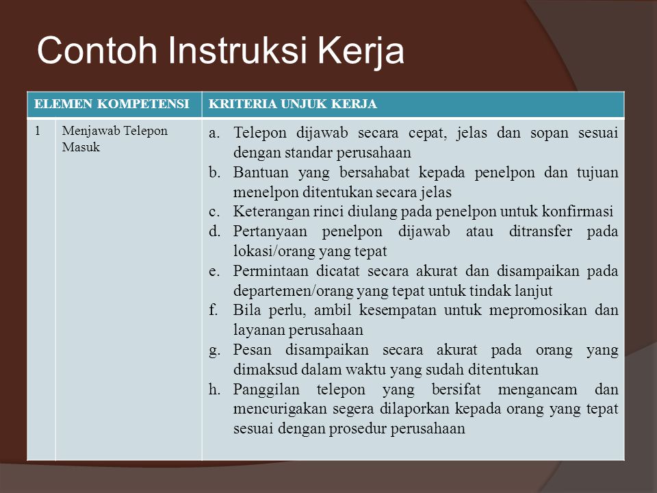 Detail Contoh Work Instruction Nomer 31