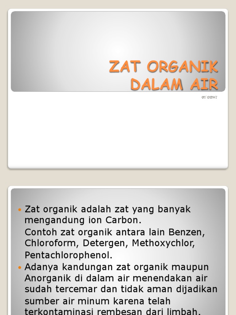 Detail Contoh Zat Organik Nomer 6