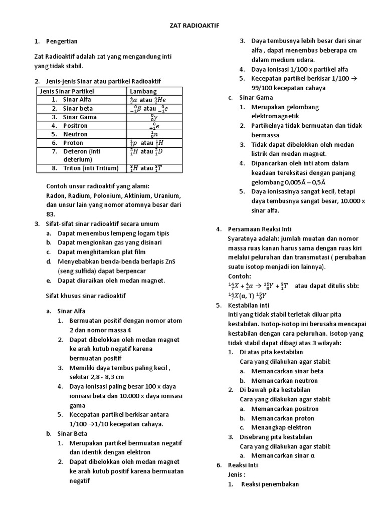 Detail Contoh Zat Radioaktif Nomer 30