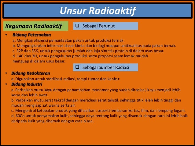 Detail Contoh Zat Radioaktif Nomer 5