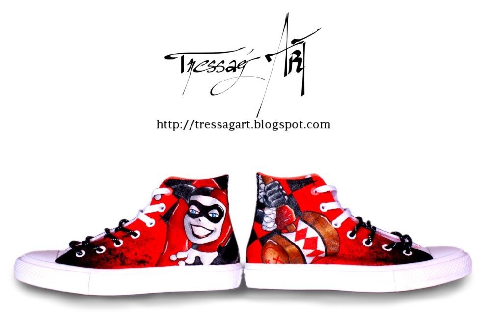 Detail Converse Harley Quinn Shoes Nomer 34