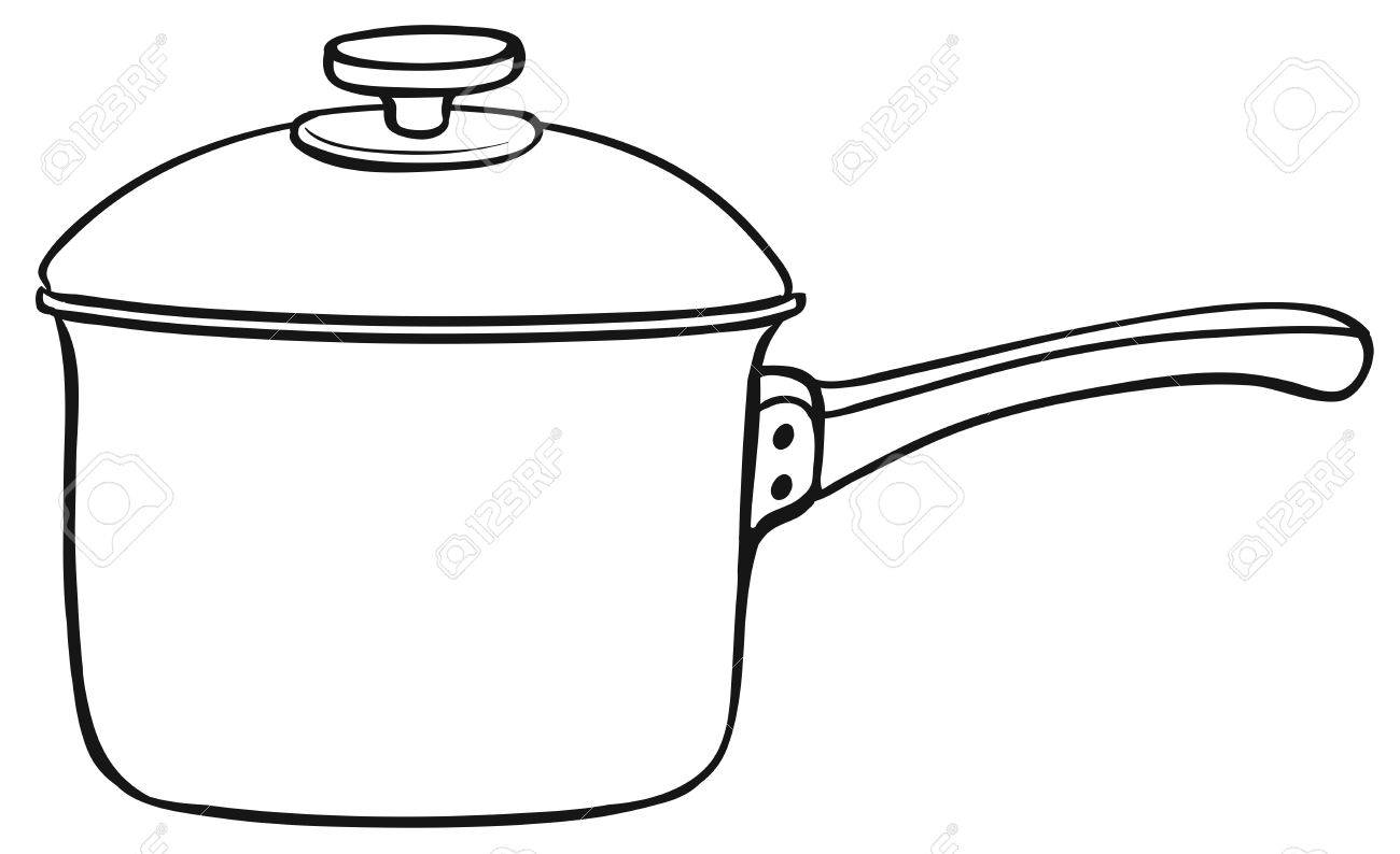 Detail Cooking Pot Clipart Black And White Nomer 10