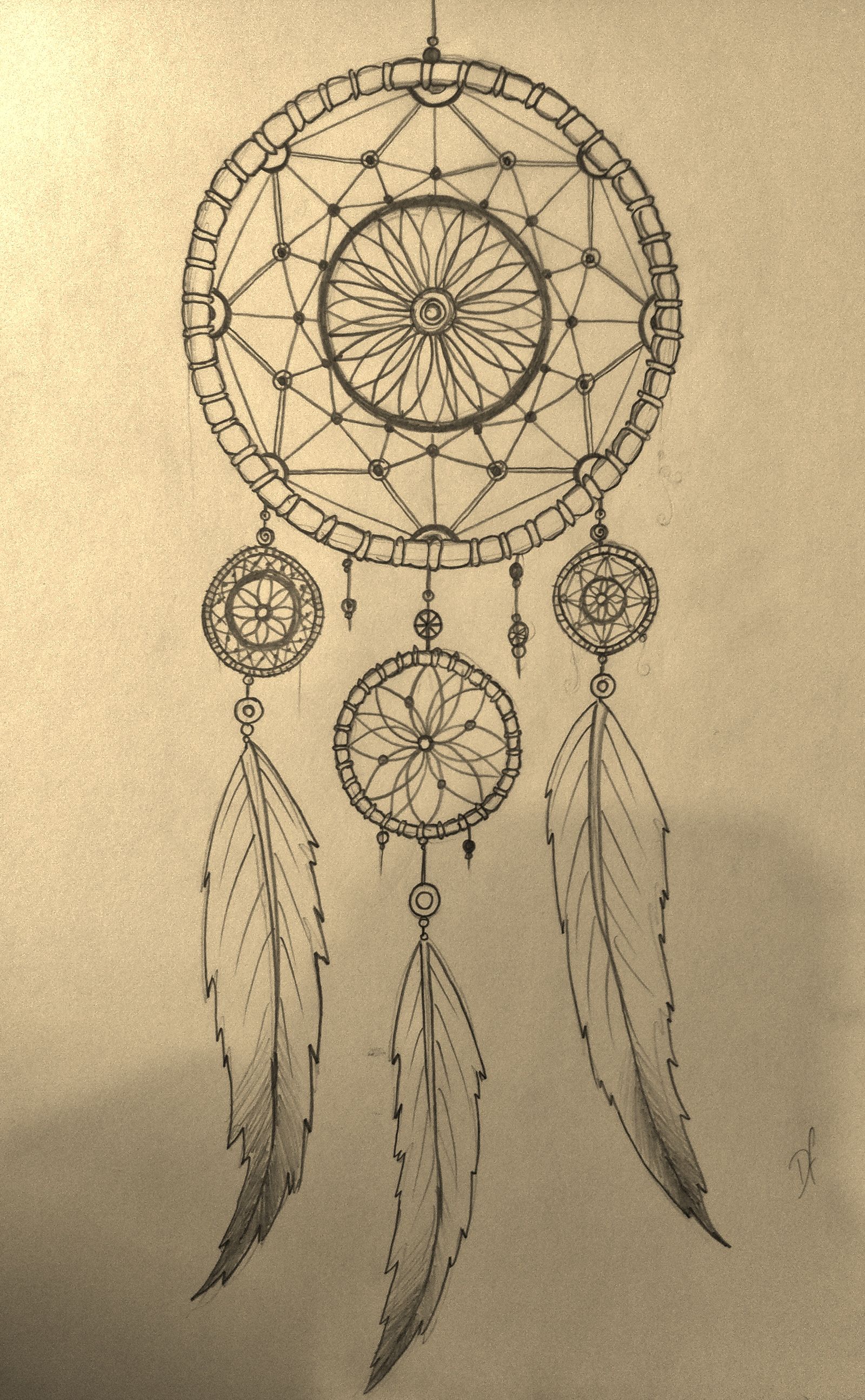 Detail Cool Dreamcatcher Drawings Nomer 4