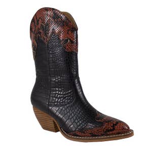 Detail Cork Cage Cowboy Boot Nomer 38