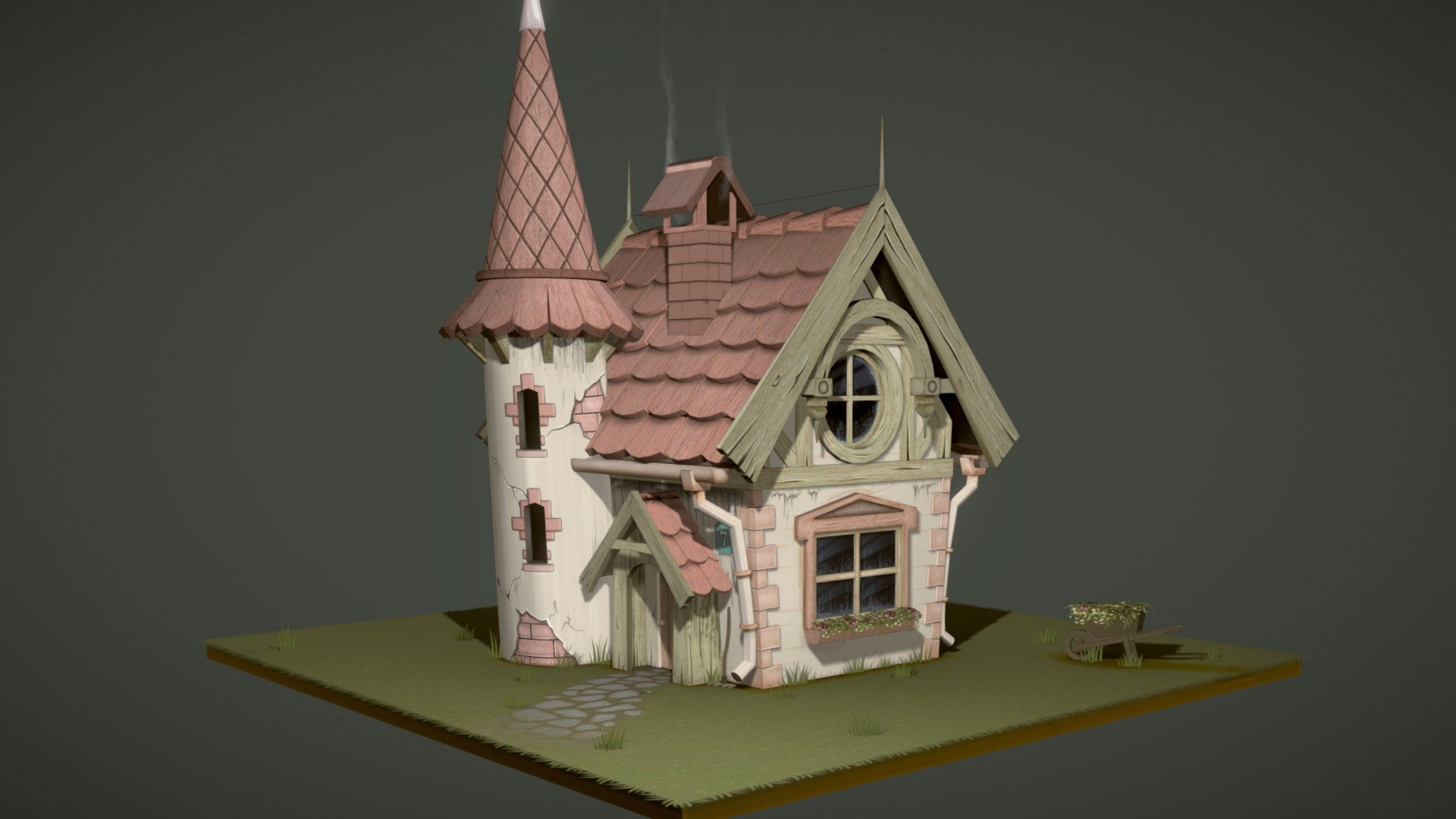 Detail Cottage 3d Model Nomer 2