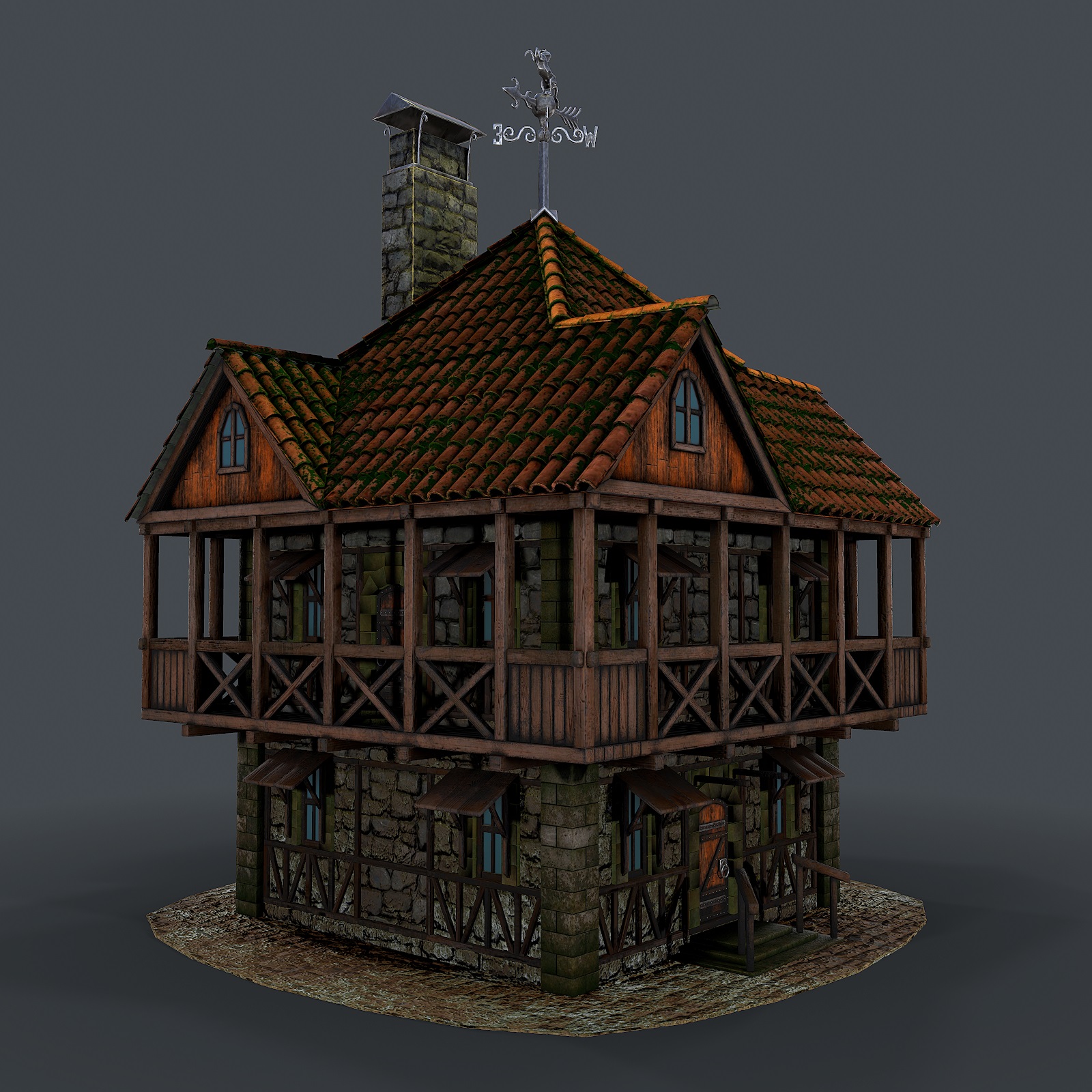 Detail Cottage 3d Model Nomer 21