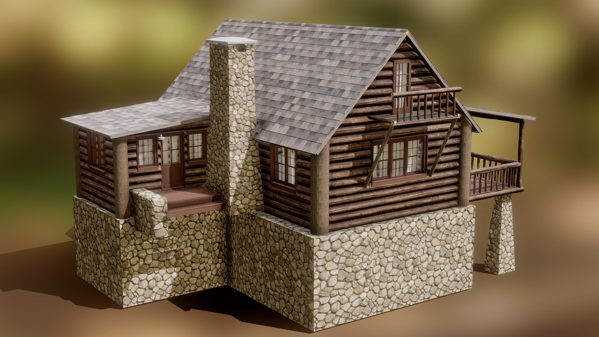 Detail Cottage 3d Model Nomer 26